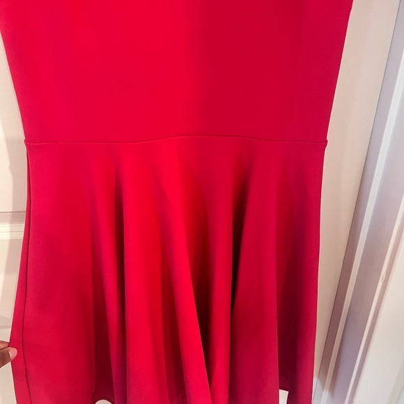 Express Fit & Flare Hot Pink Short Sleeve Dress Sz Small - Picture 4 of 8